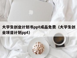 大学生创业计划书ppt成品免费（大学生创业项目计划ppt）