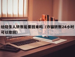 给陌生人转账能要回来吗（诈骗转账24小时可以撤回）